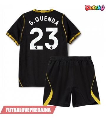 Lacne Dětský Futbalové dres Chelsea Geovany Quenda #23 2026-27 Krátky Rukáv - Preč (+ trenírky)
